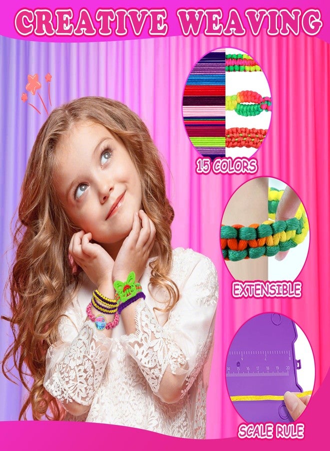civan Friendship Bracelet Making Kit - Crafts for Kid Girls Toys Ages 8-13, String Bracelet Maker Tool with Beads - Kids Jewelry-Making Kit Christmas Birthday Gift for Girls 6 7 8 9 10 11 12 13 - Image 5